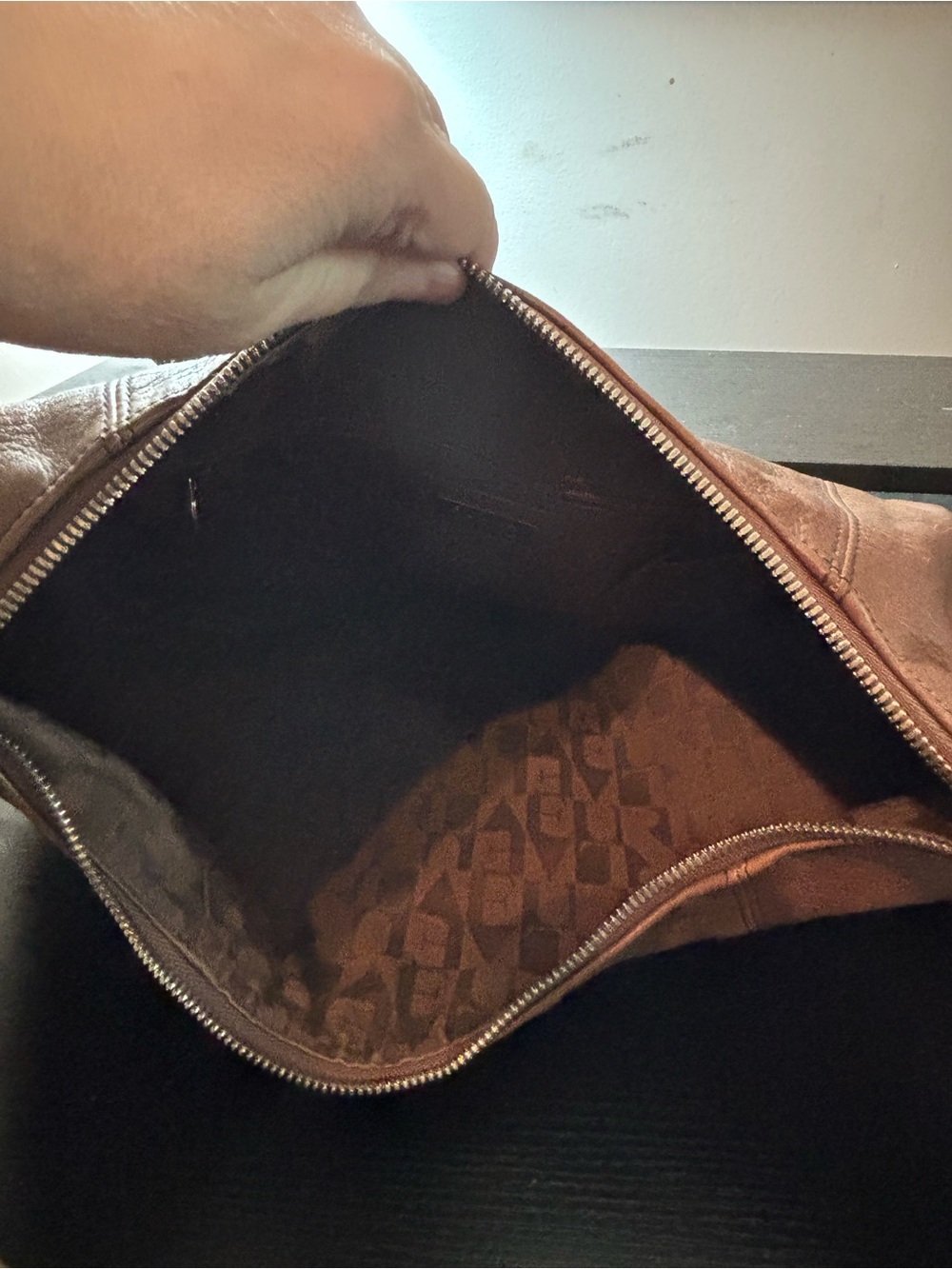 Authentic FURLA Brown Pebbled Leather Hobo Bag Excellent Condition-Italian Made - Picture 8 of 15
